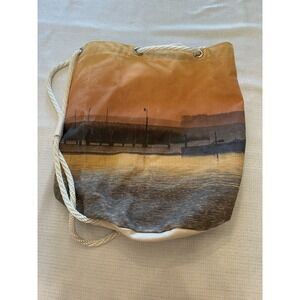 BoatPac by 'Peake Canvas Barrel Duffle Bucket Bag Rope Drawstring USA